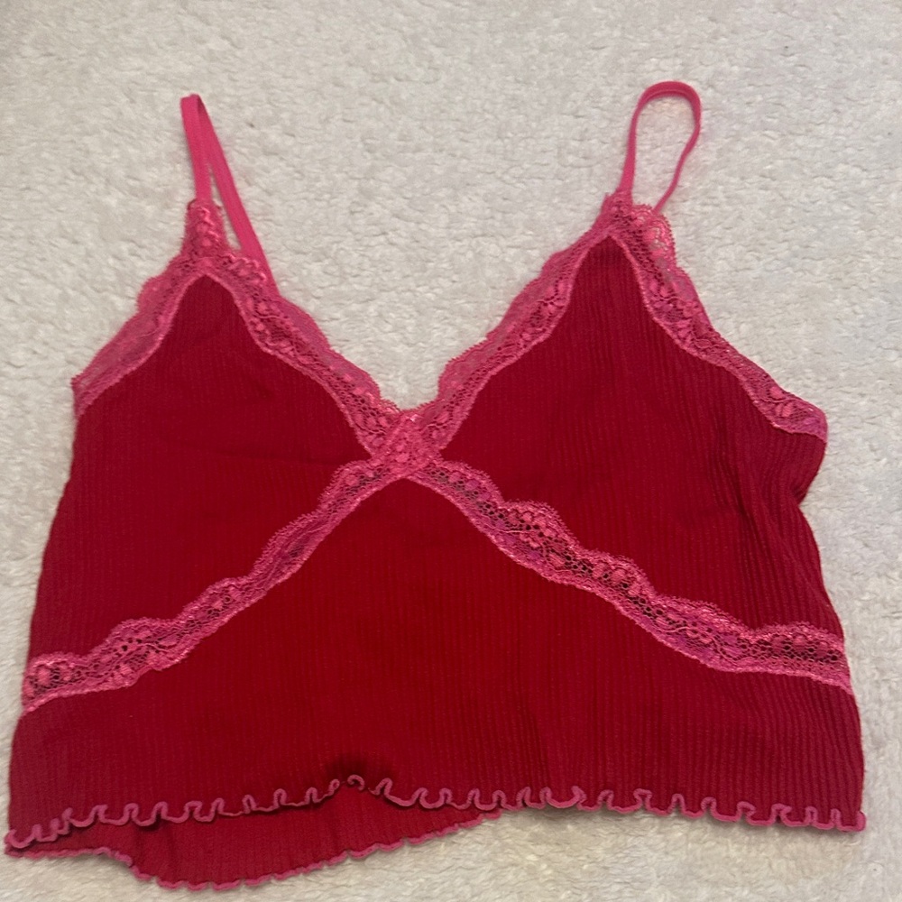 Forever 21 Red Lace Cami Top